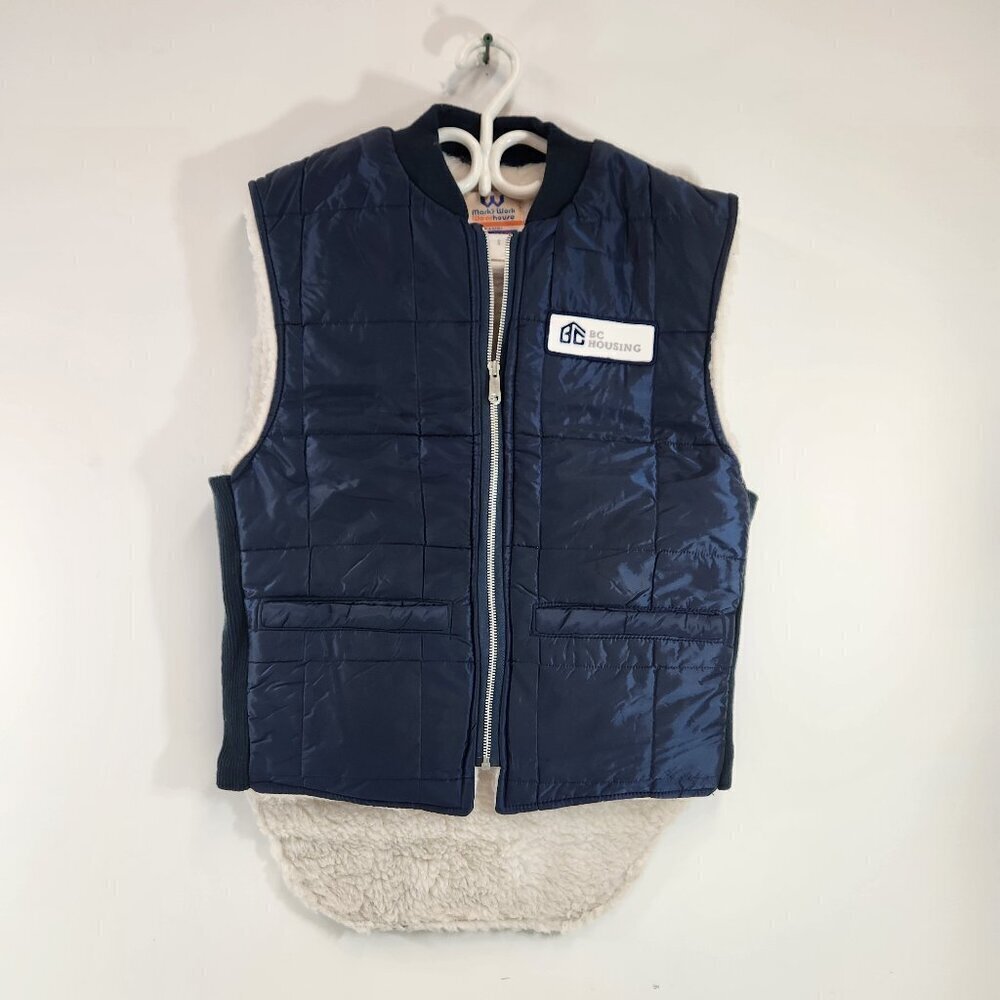 Vintage Marks Work Wearhouse Puffer Sherpa Vest Mens Small NWT
